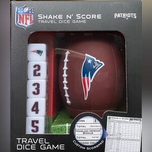 Shake N' AND Score Travel Dice Game NEW ENGLAND PATRIOTS FOOTBALL NFL GIFT